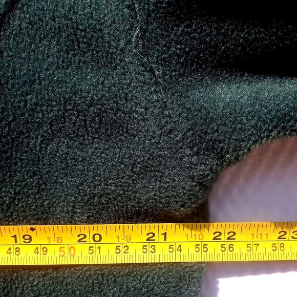 North End Men's Sweater Medium Hunter Green 1/4 Zip Fleece Pullover Orange Bolt - Picture 12 of 13